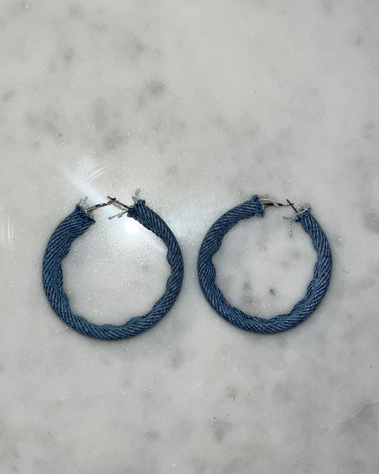 Denim Cuff Earrings