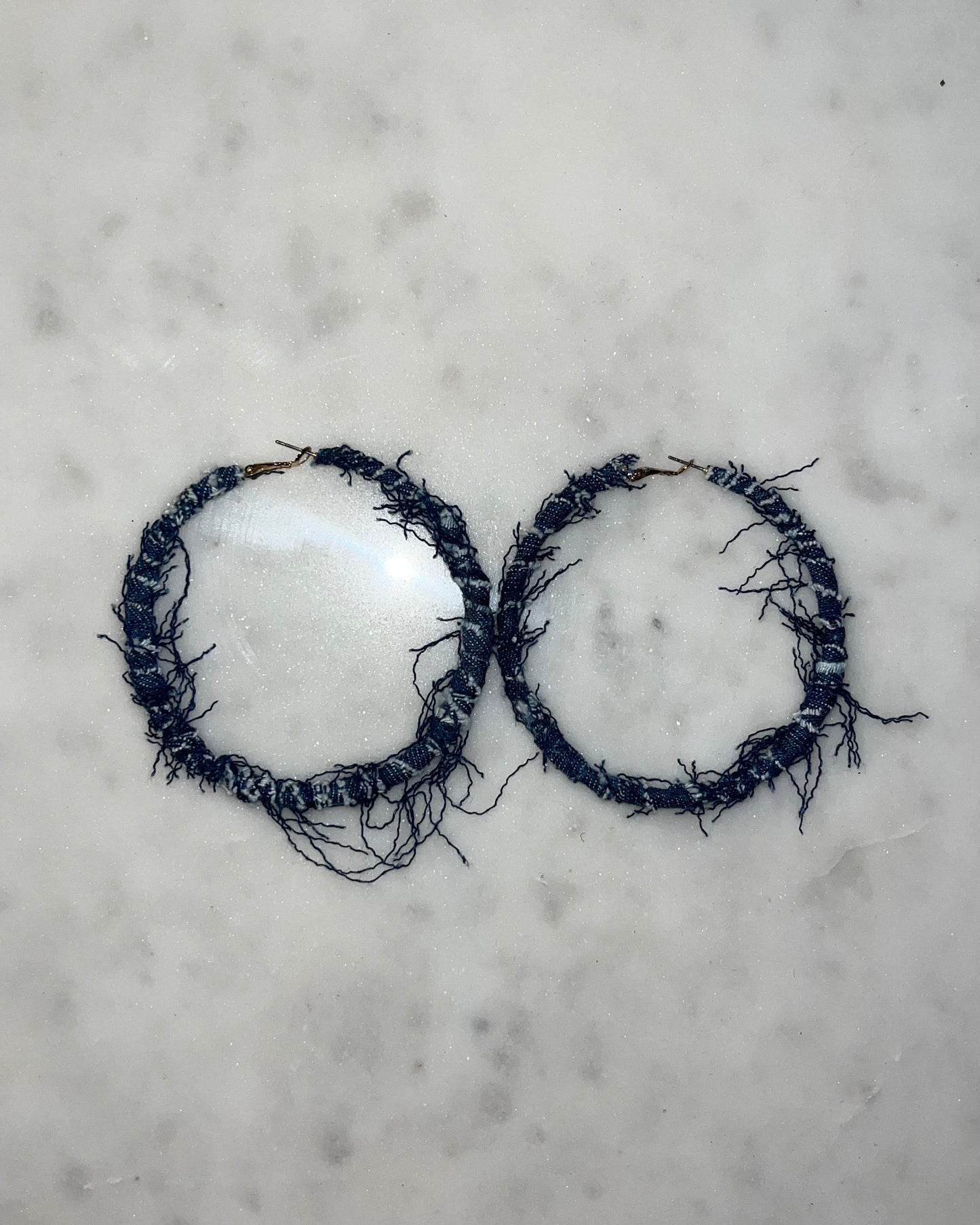 Distressed Hoop Earrings