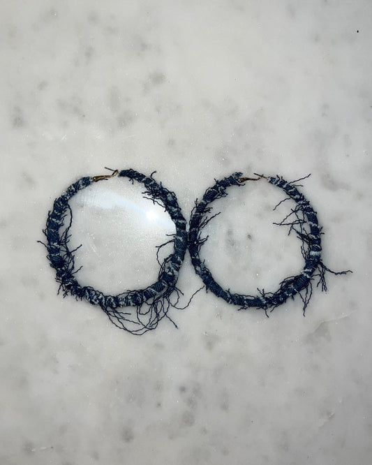 Distressed Hoop Earrings